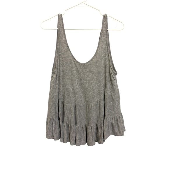 Cherish Tops - 2/$15 Cherish - Heather Gray Tierd Tank Top